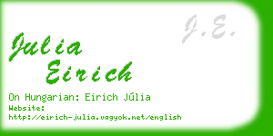julia eirich business card